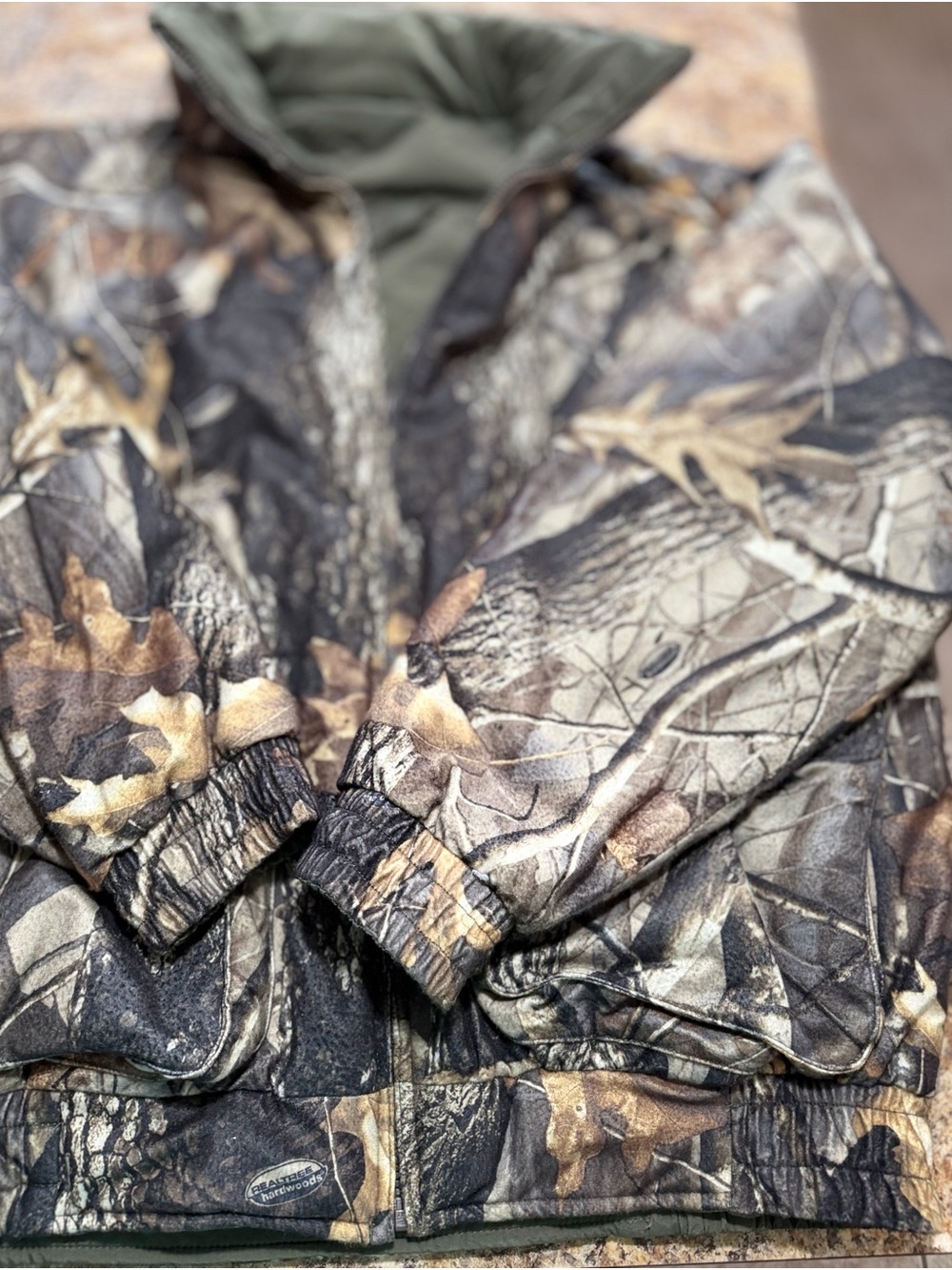 Woolrich Men's Woodland Camo Field Jacket in Green, Brown